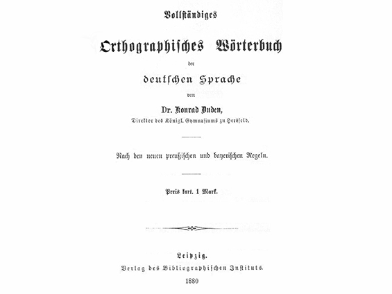 Duden woerterbuch 1880