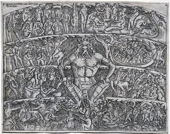 Dante The Inferno According to Dante after the Fresco in the Campo Santo at Pisa 1400s