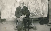 Paul Cézanne, atelier des Lauves, Aix-en-Provence (France) par Émile Bernard, 1904.