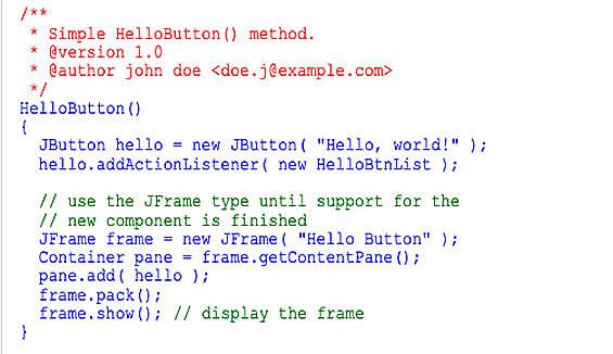 Hello Button
