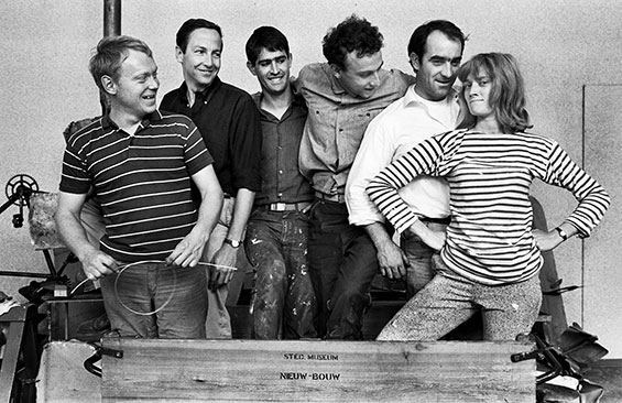 Per Olof Ultvedt Robert Rauschenberg Martial Raysse Daniel Spoerri Jean Tinguely Niki de Saint Phalle 1962 Foto c Christer Stroemholm