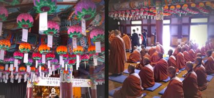Haeinsa, Tripitaka, Buddha und die Musen